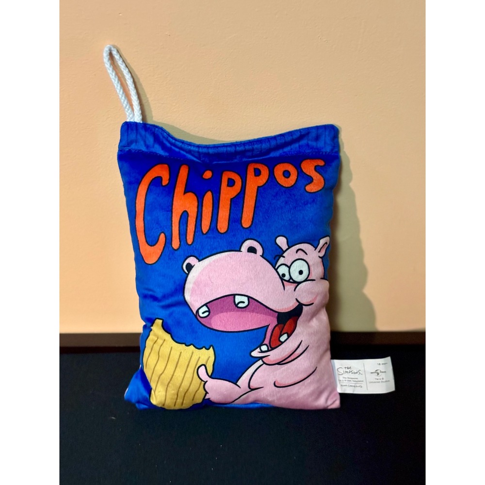 The Simpsons Chippos Plush Pillow Toy Universal Studios Matt Groening Blue Pink